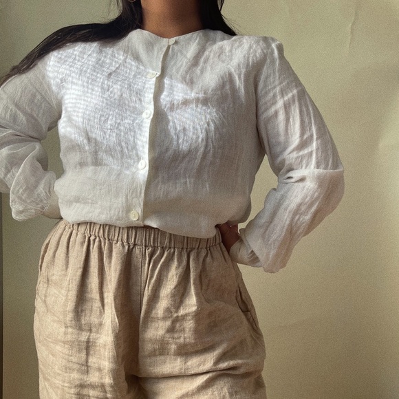 Linen Button Up -SOLD- - Picture 4 of 4